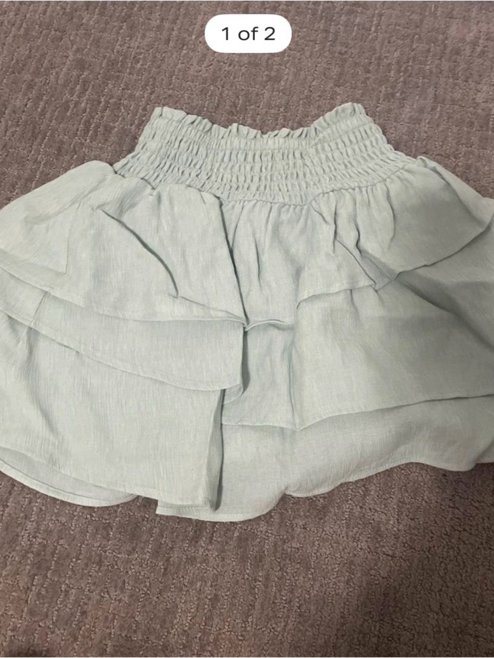 H&M light green miniskirt girls size 16-18